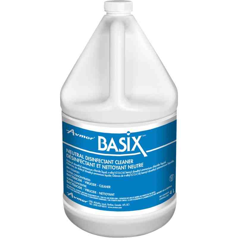 AVMOR 2237278001 Basix Neutral Disinfectant Cleaner, Jug Container Size: 4 L - [DefendUse.com] - 2237278001 - Avmor