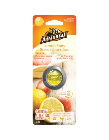 ARMOR ALL  Vent Clip Oil Air Freshener Type: Vent Clip Scent: Lemon Berry