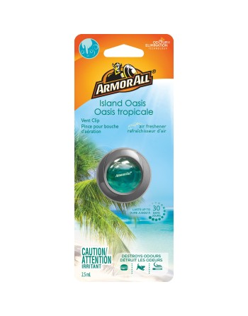 ARMOR ALL  Vent Clip Oil Air Freshener Type: Vent Clip Scent: Island Oasis