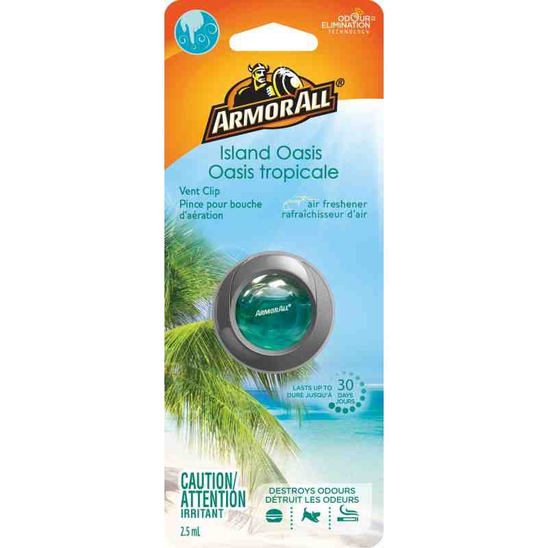 ARMOR ALL  Vent Clip Oil Air Freshener Type: Vent Clip Scent: Island Oasis