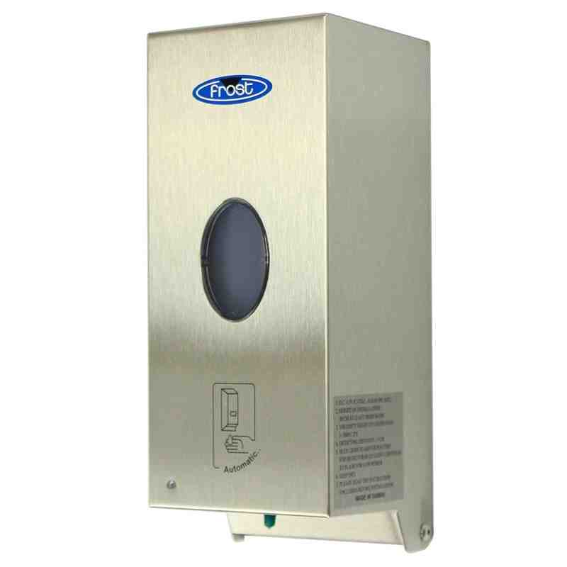 FROST  Soap & Sanitizer Dispenser Capacity: 1000 ml Style: Touchless Format: Bulk Material: Stainless Steel - [Cleaning Supplies