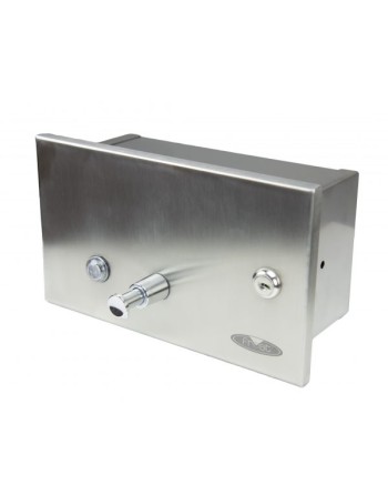 Soap Dispenser - Wall Mount Recessed 1L - Stainless Steel - [Cleaning Supplies Canada Discounts] - 719 - [DefendUse.com]