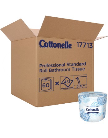 KIMBERLY-CLARK  Kleenex® Cottonelle® Toilet Paper, 2 Ply, 451 Sheets/Roll, 150' Length, White 60 Rolls / Case - [DefendUse.com] 