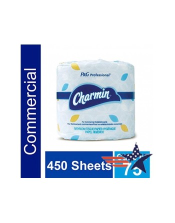 Charmin Commercial Bathroom Tissue, Septic Safe, 2-Ply, White, 450 Sheets/Roll, 75/Carton - [DefendUse.com] - 37000-71693 - Char