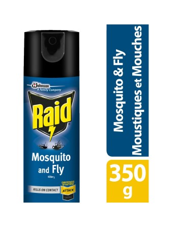 Raid 62300810762 Mosquito & Fly Killer 1, Case of 12/350g - [DefendUse.com] - 62300810762 - Raid Max® Home Insect Killer
