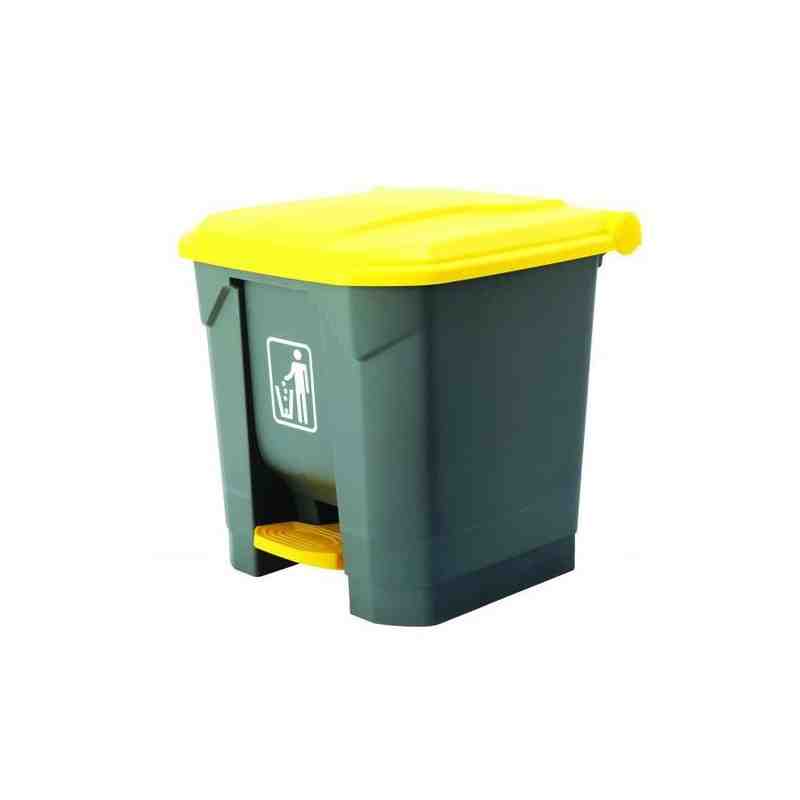 GLOBE, Step-On Trash Container - Step On Can Plastic 8G - Grey - [Cleaning Supplies Canada Discounts] - 9672 - [DefendUse.com]