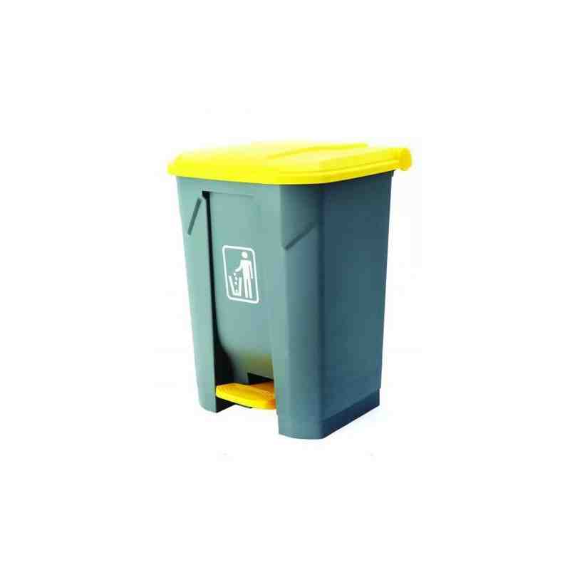 GLOBE Step-On Trash Container - Step On Can Plastic 18G - Grey - [Cleaning Supplies Canada Discounts] - 9674 - [DefendUse.com]