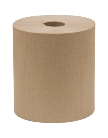 Everest Pro® Paper Towel Rolls, 1 Ply, Standard, 800' L Colour: Kraft Roll Width: 7.85" Case of 6 - [DefendUse.com] - HWT800K - 