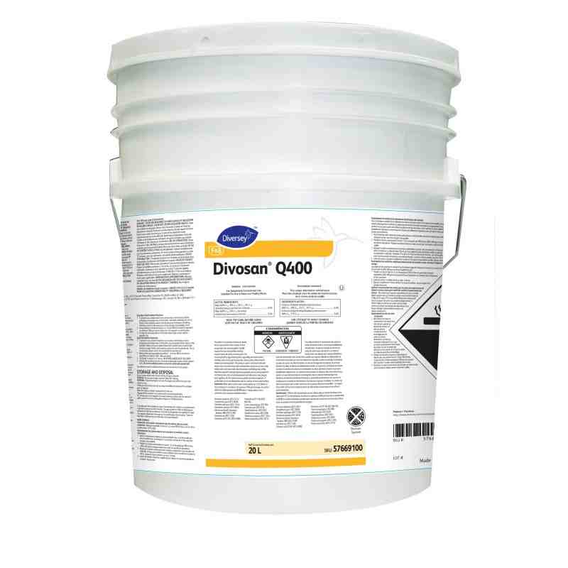 Divosan Q400 Sanitizer Quaternary Concentrate - 1x20L - [DefendUse.com] - 57669100 - Diversey Holdings Cleaners