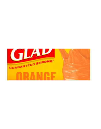 Glad Orange Garbage Bags - Extra Large 135 Litres - 20 Trash Bags, 4x50ct