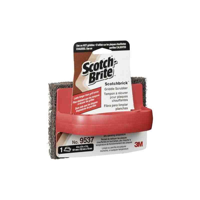 Scotch-Brite Scotchbrick Griddle Scrubber 4"x6"x3", Case of 12, H-9537-4X6X3 - [Cleaning Supplies Canada Discounts] - 3M-7100036