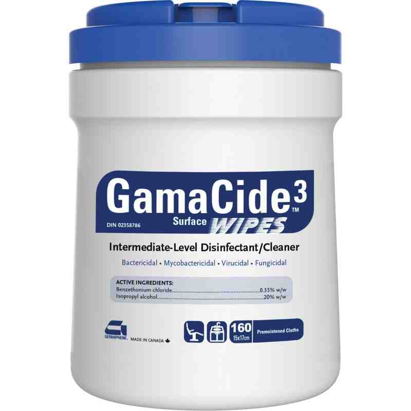 GERMIPHENE  GamaCide3 Multi-Surface Disinfectant Wipes, 160 Count - 1