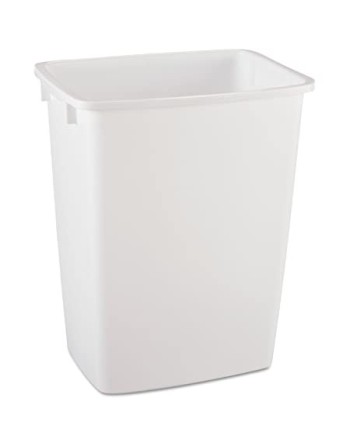 Rubbermaid 28-1/8 Quart White Rectangular Wastebaskets, 19, Case of 6 - 1