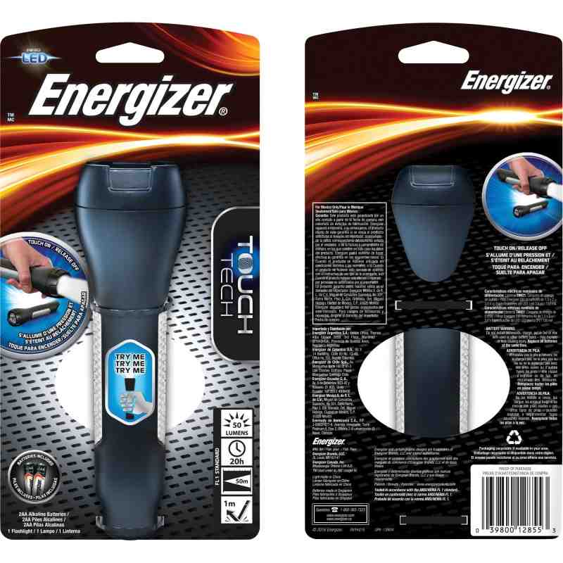 ENERGIZER  Touches™ Handheld Flashlight, LED, 50 Lumens, AA Batteries - 1