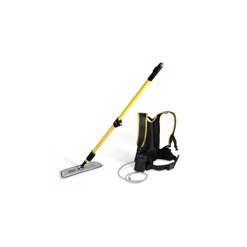 RUBBERMAID FGQ97900YL00 Flow™ Microfiber Flat Mop Finish Kit Frame Length: 18" Colour: Yellow Capacity: 1-1/2 gal. - [DefendUse.