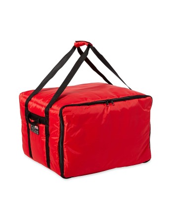 Rubbermaid ProServe® Red Nylon Medium Food Delivery Bag - 19 3/4"L x 19 3/4"W x 13"H - 3