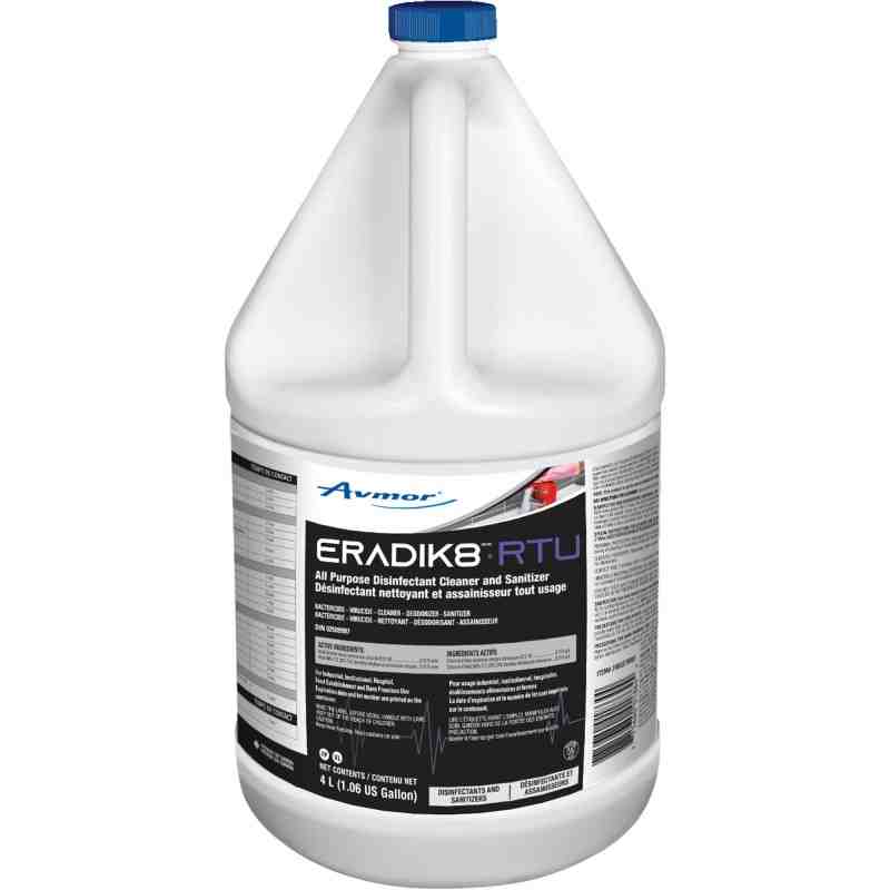 AVMOR 2463278001 Eradik8 RTU All Purpose Disinfectant Cleaner and Sanitizer, Jug Container Size: 4 L - [DefendUse.com] - 2463278