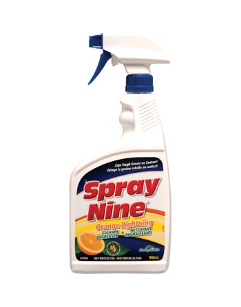 SPRAY NINE C47946 Orange Lightning Multi-Purpose Cleaner, Trigger Bottle Container Size: 946 ml - [DefendUse.com] - C47946 - Spr