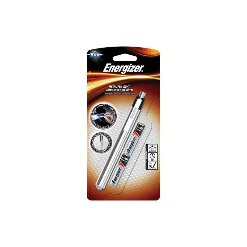 Pen Light, LED, 35 Lumens, Aluminum Body, AAA Batteries, Included