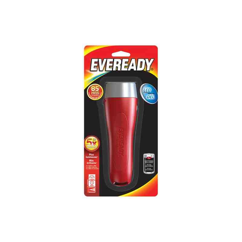 Eveready® All-Purpose Flashlight, LED, 65 Lumens, D Batteries Each