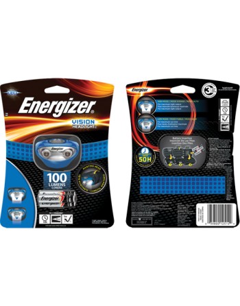 Vision Headlamp, LED, 100 Lumens, 10 Hrs. Run Time, AAA Batteries