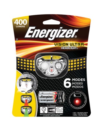 Vision Ultra™ Industrial Headlamp, LED, 400 Lumens, 2 Hrs. Run Time, AAA Batteries