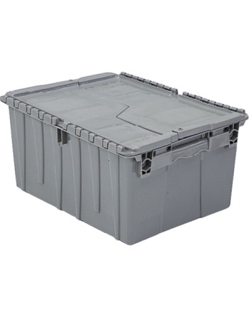 Flipak® Polyethylene Plastic (PE) Distribution Containers, 11.8" x 9.8" x 7.7", Grey