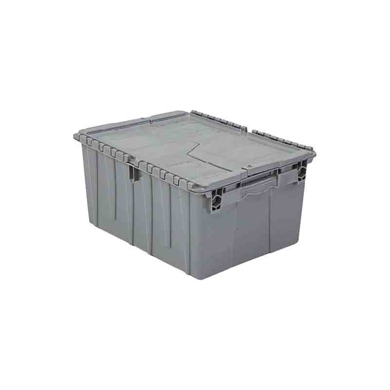 Flipak® Polyethylene Plastic (PE) Distribution Containers, 11.8" x 9.8" x 7.7", Grey