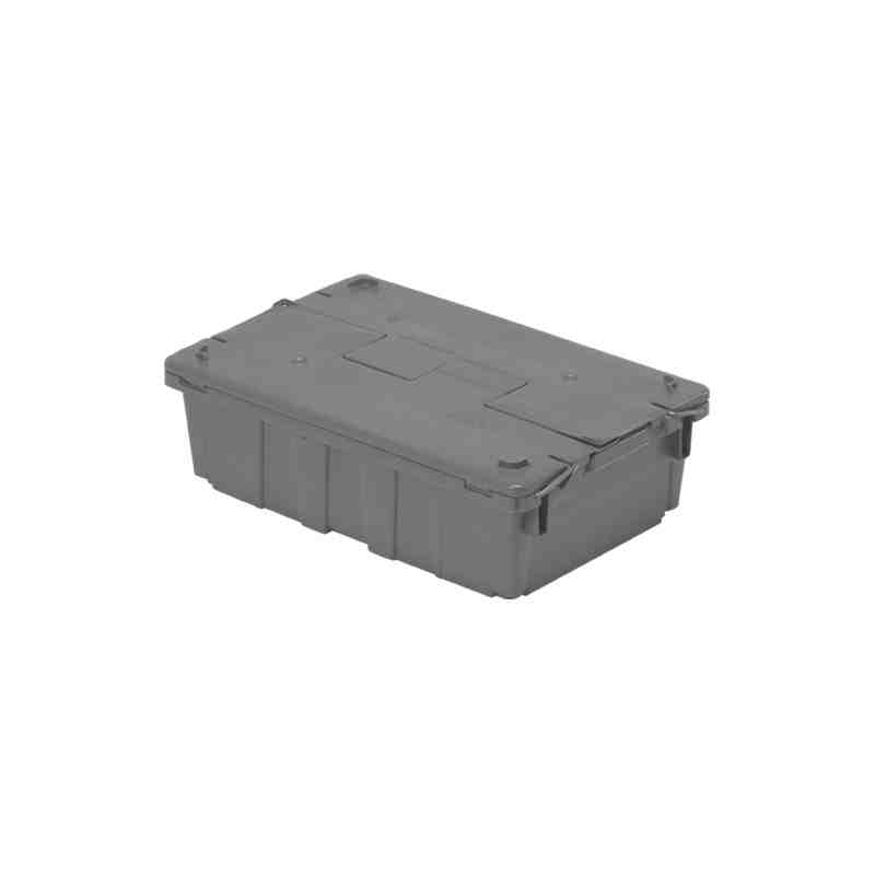 Flipak® Polyethylene Plastic (PE) Distribution Containers, 20.6" x 13.5" x 6.5", Grey