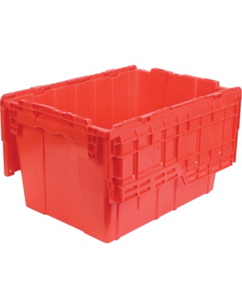 Flipak® Polyethylene Plastic (PE) Distribution Containers, 21.8" x 15.2" x 12.9", Red