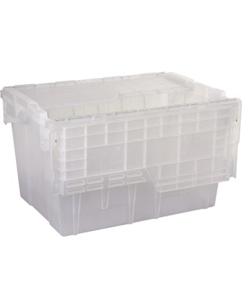 Flipak® Polypropylene Plastic (PP) Distribution Containers, 21.8" x 15.2" x 12.9", Clear