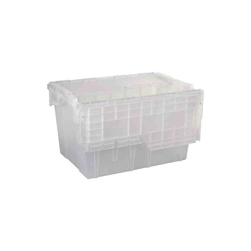 Flipak® Polypropylene Plastic (PP) Distribution Containers, 21.8" x 15.2" x 12.9", Clear