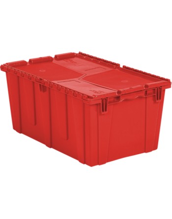 Flipak® Polyethylene Plastic (PE) Distribution Containers, 26.9" x 16.9" x 12.1", Red