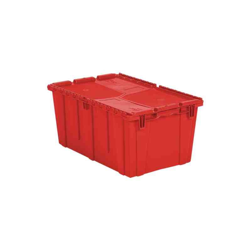 Flipak® Polyethylene Plastic (PE) Distribution Containers, 26.9" x 16.9" x 12.1", Red