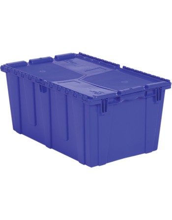 Flipak® Polyethylene Plastic (PE) Distribution Containers, 26.9" x 16.9" x 12.1", Blue