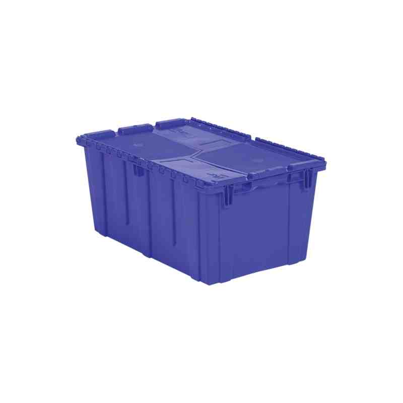 Flipak® Polyethylene Plastic (PE) Distribution Containers, 26.9" x 16.9" x 12.1", Blue