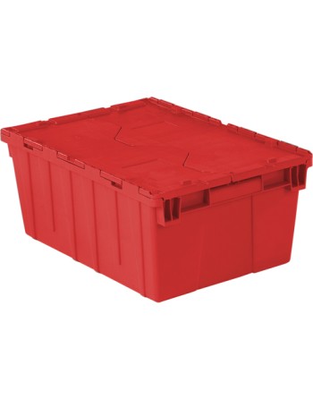 Flipak® Polyethylene Plastic (PE) Distribution Containers, 21.9" x 15.2" x 9.3", Red