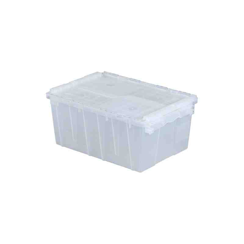 Flipak® Polypropylene Plastic (PP) Distribution Containers, 21.8" x 15.2" x 9.3", Clear