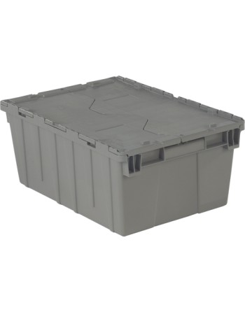 Flipak® Polyethylene Plastic (PE) Distribution Containers, 21.9" x 15.2" x 9.3", Grey