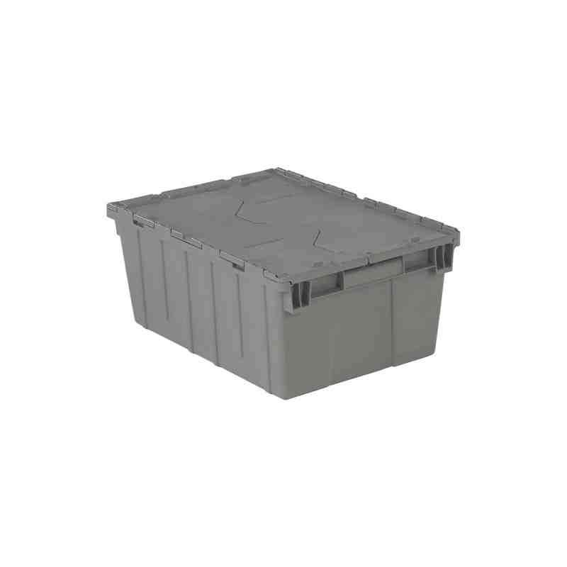 Flipak® Polyethylene Plastic (PE) Distribution Containers, 21.9" x 15.2" x 9.3", Grey