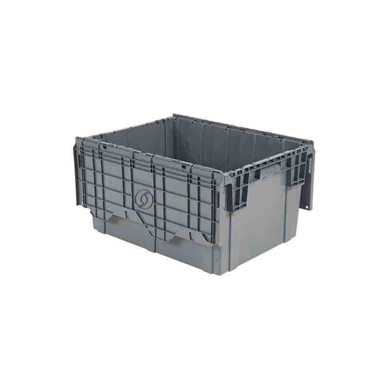 Flipak™ Polyethylene Plastic (PE) Distribution Containers, 27.9" x 20.9" x 15.2", Grey