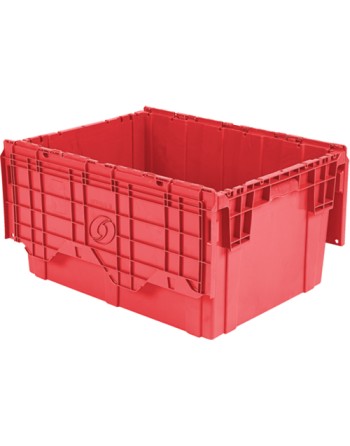 Flipak™ Polyethylene Plastic (PE) Distribution Containers, 27.9" x 20.9" x 15.2", Red