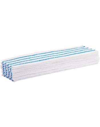 Rubbermaid 2134282 Hygen Disposable Mop Pad, Hook and Loop Style, Microfibre, 18" L x 4" W Pack of 50 - [DefendUse.com] - 213428