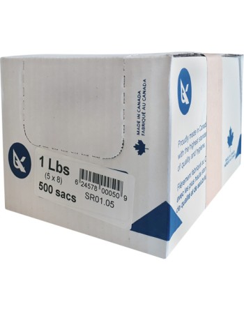 SR Series Food Packaging Bulk Pound Bags, Open Top, 16" x 7", 0.85 mil Box of 500