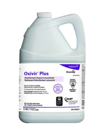 Diversey 5919024 Oxivir® Plus Disinfectant Cleaner Concentrate, Ready to Dilute - RTD - Sold By Case:4 Jugs x 3.78L - [DefendUse