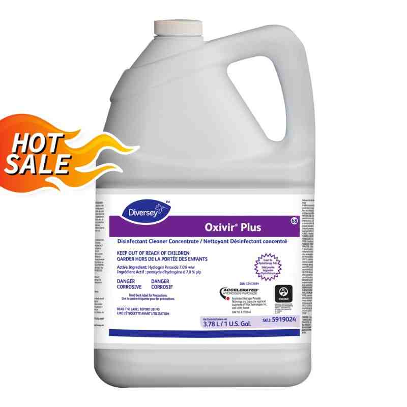 Diversey 5919024 Oxivir® Plus Disinfectant Cleaner Concentrate, Ready to Dilute - RTD - Sold By Case:4 Jugs x 3.78L - [DefendUse