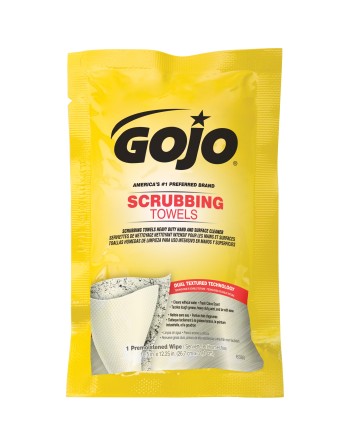 GOJO Scrubbing Towels, 80 Wipes, 12-1/4" x 10-1/2" - [DefendUse.com] - 6380-04 - Purell® GOJO Industries, Inc.