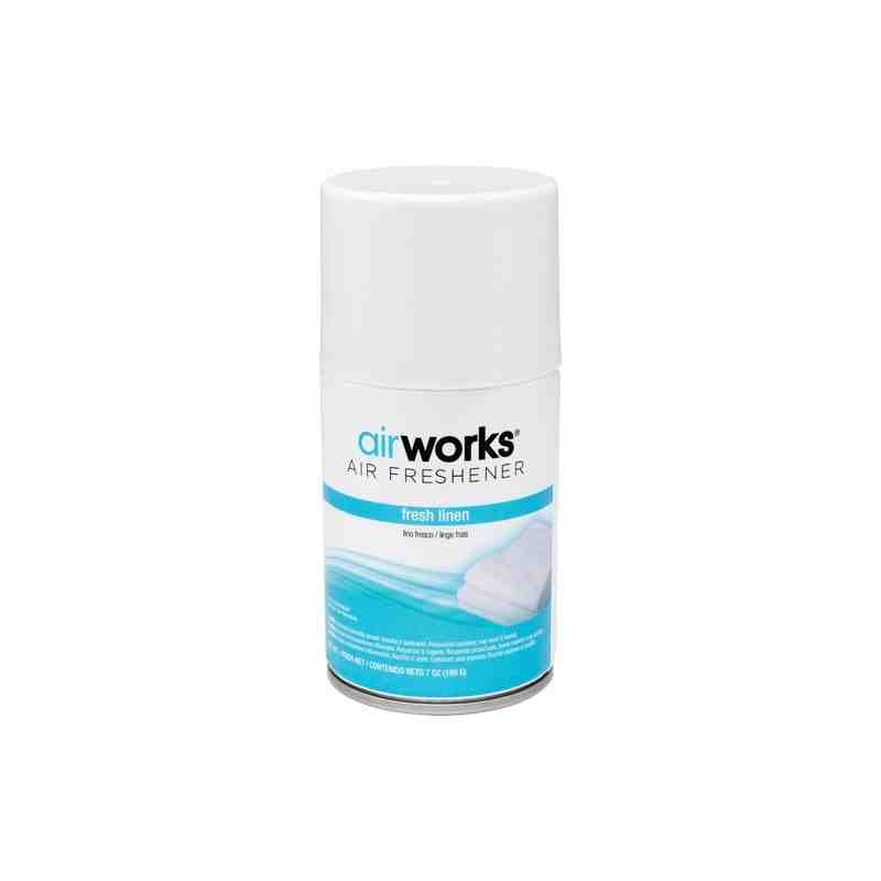 HOSPECO 07918 AirWorks® Metered Aerosol Air Fresheners, Fresh Linen, Aerosol Can, Case of 12 - [DefendUse.com] - 07918 - Air Fre