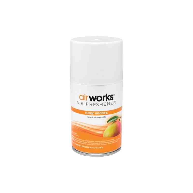 HOSPECO 07917 AirWorks Metered Air Fresheners, Mango Madness, Aerosol Can, Case of 12 - [DefendUse.com] - 07917 - Air Freshener