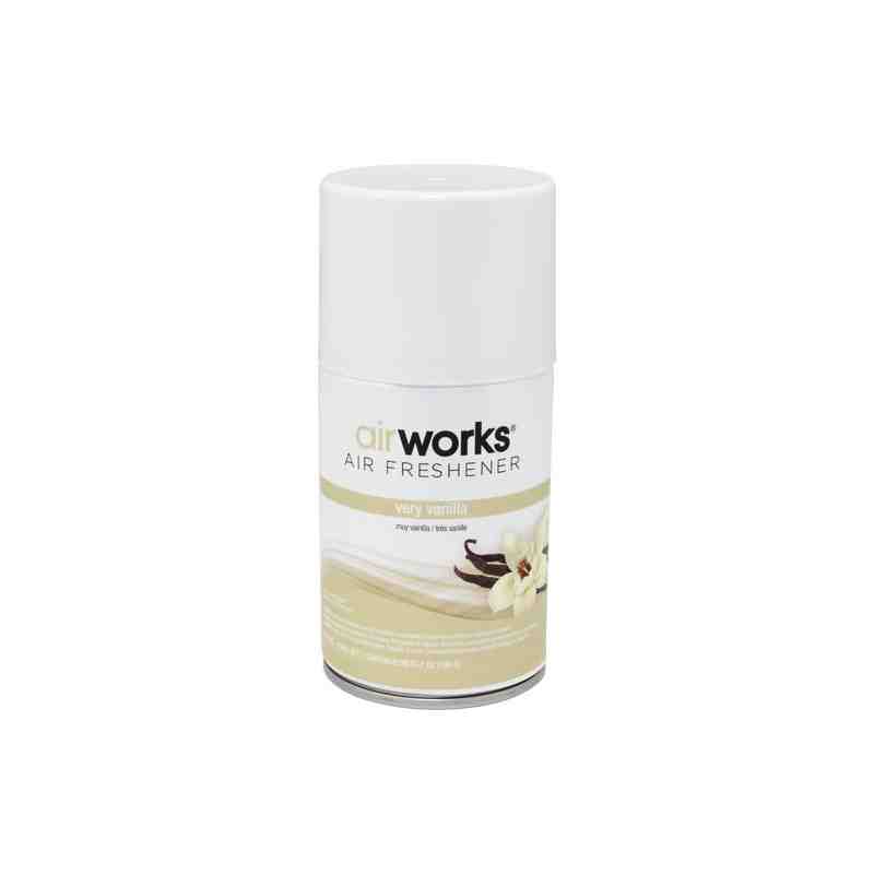 HOSPECO 07915 AirWorks Metered Air Fresheners, Very Vanilla, Aerosol Can, Case of 12 - [DefendUse.com] - 07915 - Air Freshener